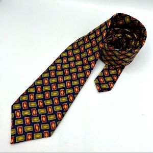 Lanvin Paris Men’s 100% silk printed tie